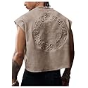 GORGLITTER Men's Sleeveless Cropped Shirt Crewneck Boxy Crop Top Streetwear