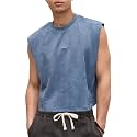 GORGLITTER Men's Sleeveless Cropped Shirt Crewneck Boxy Crop Top Streetwear