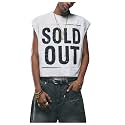 GORGLITTER Men's Sleeveless Cropped Shirt Crewneck Boxy Crop Top Streetwear