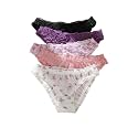 GORGLITTER Women's 5pack Cute Panties Floral Print Low Rise Frilly Panties