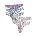 GORGLITTER Women's 5pack Cute Panties Floral Print Low Rise Frilly Panties