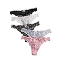 GORGLITTER Women's 5pack Cute Panties Floral Print Low Rise Frilly Panties