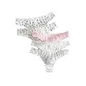 GORGLITTER Women's 5pack Cute Panties Floral Print Low Rise Frilly Panties