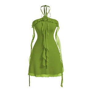 GORGLITTER Womens Halter Strapless Club Y2K Cocktail