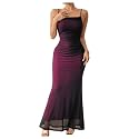 GORGLITTER Women39s Goth Prom Maxi Dress Y2k