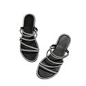 GORGLITTER Women39s Rhinestone Sparkly Metallic Strappy Flat