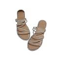 GORGLITTER Women39s Rhinestone Sparkly Metallic Strappy Flat