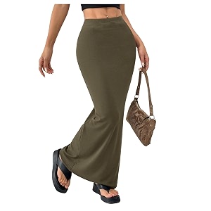 GORGLITTER Womens Trendy Pencil Long Maxi Skirts
