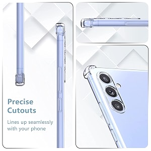 gorilion bumper case clear flexible back cover for  samsung galaxy a34 5g  - transparent