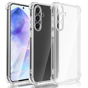gorilion bumper case clear flexible back cover for  samsung galaxy m35 5g  - transparent