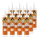 Gorilla 100% Silicone Sealant All Purpose, 10 Ounce Cartridge, White (Pack of 12)