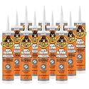 Gorilla 100% Silicone Sealant All Purpose, 10 Ounce Cartridge, Clear (Pack of 12)