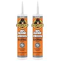 Gorilla 100% Silicone Waterproof Caulk, Clear, 10 oz Cartridge, 2-Pack