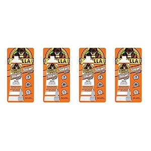 gorilla 8090001-4 100 silicone sealant 4 pack 28 oz clear