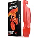 Gorilla Force Bike Tire Levers Set, Easy-to-Use Bicycle Tire Levers Tool Set for Removal, Changing, and Repair – Strong No-Scratch Plastic for Road, MTB, and Mountain Kits (Lava Red)