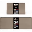 GORILLA GRIP Comfortable Cushioned Kitchen Mats for Floor, 1/2 Inch Thick Ergonomic Standing Desk Anti Fatigue Mat, Waterproof and Stain Resistant Pebbled Top, Padded Foam Rug, 17x29 + 17x59, Beige