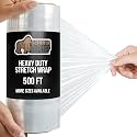 GORILLA GRIP Stretch Film Shrink Wrap for Moving, 500'x10" Roll