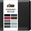 GORILLA GRIP Cushioned Antifatigue Kitchen Mat for Floor, 39x20, Black