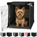 GORILLA GRIP Dog Crate Covers, Wire Kennel Topper, 24 in, Black