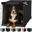 GORILLA GRIP Dog Crate Covers, Wire Kennel Topper, 48 in, Black