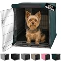 GORILLA GRIP Dog Crate Covers, Wire Kennel Topper, 24 in, Hunter Green