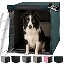 GORILLA GRIP Dog Crate Covers, Wire Kennel Topper, 36 in, Hunter Green