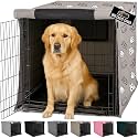 GORILLA GRIP Dog Crate Covers, Wire Kennel Topper, 42 in, Taupe Dogs