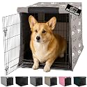 GORILLA GRIP Dog Crate Covers, Wire Kennel Topper, 30 in, Taupe Dogs