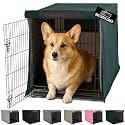 GORILLA GRIP Dog Crate Covers, Wire Kennel Topper, 30 in, Hunter Green