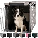 GORILLA GRIP Dog Crate Covers, Wire Kennel Topper, 36 in, Taupe Dogs