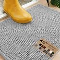 GORILLA GRIP SoakSTOPPER Dog Door Mat, Machine Wash and Dry, 30x20 Lt Gray