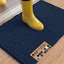 GORILLA GRIP SoakSTOPPER Dog Door Mat, Machine Wash and Dry, 36x24 Navy