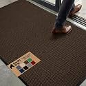 GORILLA GRIP Traffic Guard Indoor Outdoor Heavy Duty Door Mat, 72x48 Brown