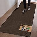 GORILLA GRIP Traffic Guard Indoor Outdoor Heavy Duty Door Mat, 70x24 Brown