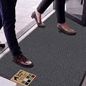 GORILLA GRIP Traffic Guard Indoor Outdoor Heavy Duty Door Mat, 60x36 Gray