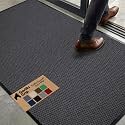 GORILLA GRIP Traffic Guard Indoor Outdoor Heavy Duty Door Mat, 72x48 Gray