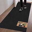 GORILLA GRIP Traffic Guard Indoor Outdoor Heavy Duty Door Mat, 70x24 Black