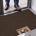 GORILLA GRIP Traffic Guard Indoor Outdoor Heavy Duty Door Mat, 29x17 Black