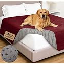 GORILLA GRIP® Waterproof Dog Blanket, Couch Cover for Dogs, 82x82 Burgundy