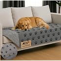 GORILLA GRIP® Waterproof Dog Blanket, Couch Cover for Dogs, 30x70 Gray Paw