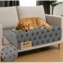 GORILLA GRIP® Waterproof Dog Blanket, Couch Cover for Dogs, 40x50 Gray Paw