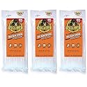 Gorilla Hot Glue Sticks, Clear Glue, Full Size 8" Long x 0.43" Diameter, 20 Count - Safe for All Temperatures with Extended Working Time (Pack of 3)