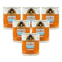 Gorilla Patch &amp; Seal Liquid Rubber Waterproof Sealant, White, 32 Ounce (Pack of 6) - Seals Out Water, Air, and Moisture