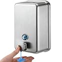 Gorlary Commercial Soap Dispenser Wall Mount, 37 fl oz, Silver