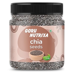 goru nutrixa premium chia seeds 500g healthy raw seeds  clean chia seeds for eating  healthy snacks  calcium and protein rich seeds