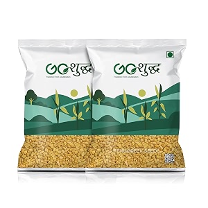 goshudh fenugreek seeds 2 kg 1kg each pack of 2  dana methi seeds
