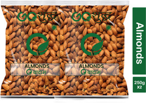 goshudh premium quality badam almond-250gm pack of 2 almonds 2 x 250 g