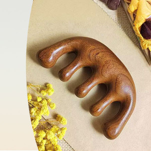 GOSK Enterprise Wood Scalp Massager Comb For