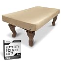 GoSports 9 ft Premium Leatherette Pool Table Cover - Waterproof & Tearproof - Heavy Duty Indoor & Outdoor Billiard Table Cover