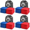 GoSports Official Regulation Cornhole Bean Bags Set of 8 – for Fun Casual Cornhole Games - All Weather - American Stars and Stripes or Red and Blue